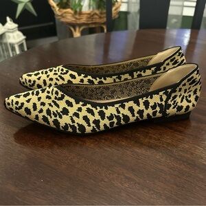 Semwiss Women’s Pointy Toe Ballet Flats Animal Print Size 42/11 NEW